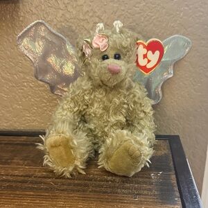 Ty Plush Bear with Iridescent Wings